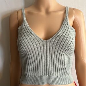 COCO and Shay spaghetti strap knit ribbed cropped tank top. New without tags.